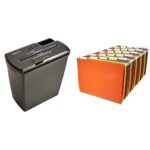 8-Sheet Strip-Cut Paper, CD and Credit Card Home Office Shredder & Hanging Organizer File Folders – Letter Size, Assorted Colors, 25-Pack