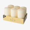 Papstar 17991 Pillar Candles Set of 6 (Diameter 60 x 115 mm) Cream